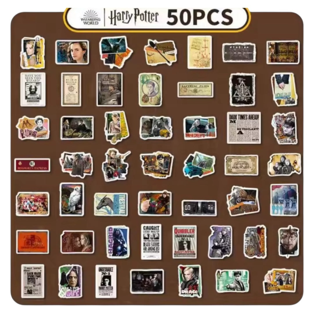50  Stickers Impermeables - Harry Potter Modelo 4