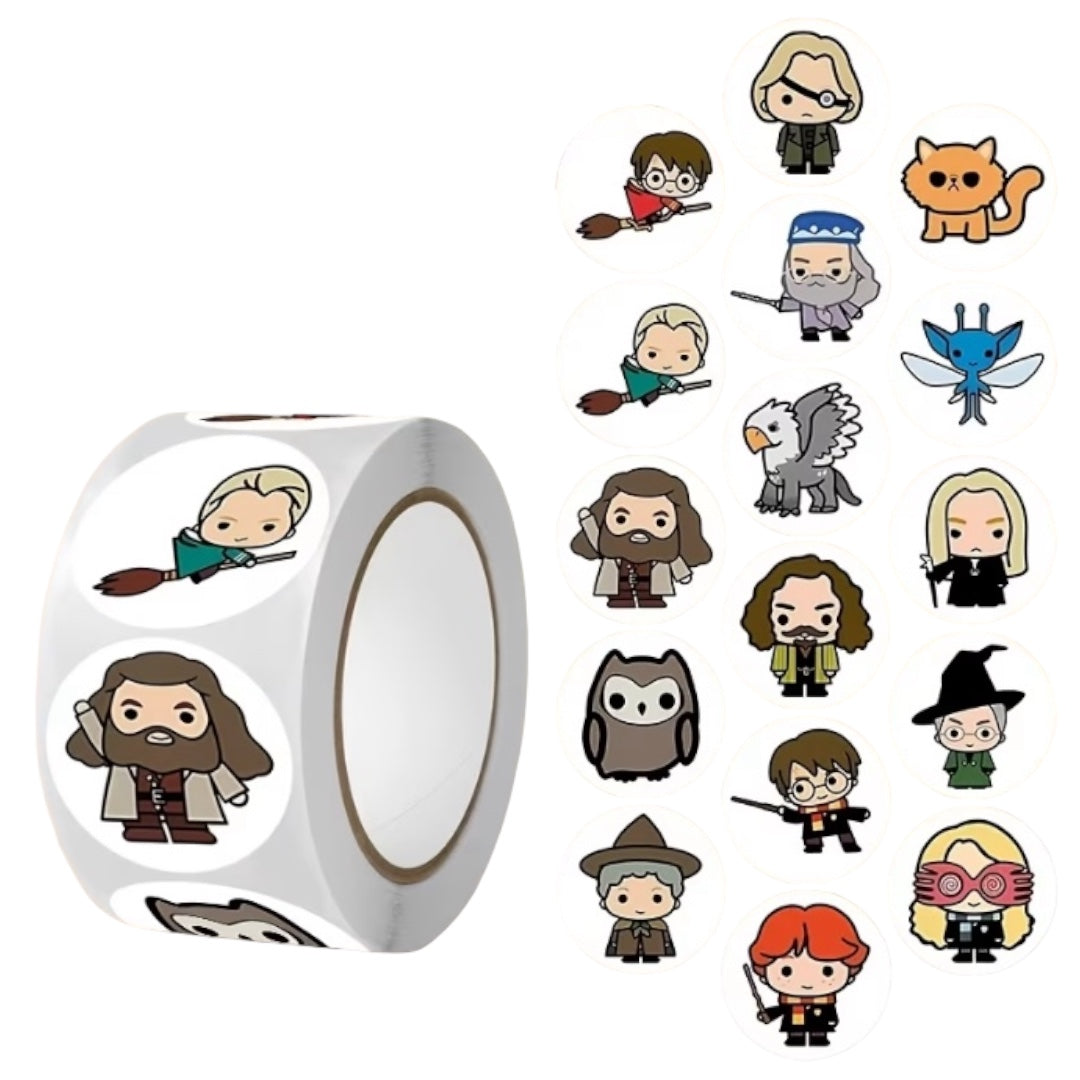 100 stickers en rollo - Harry Potter