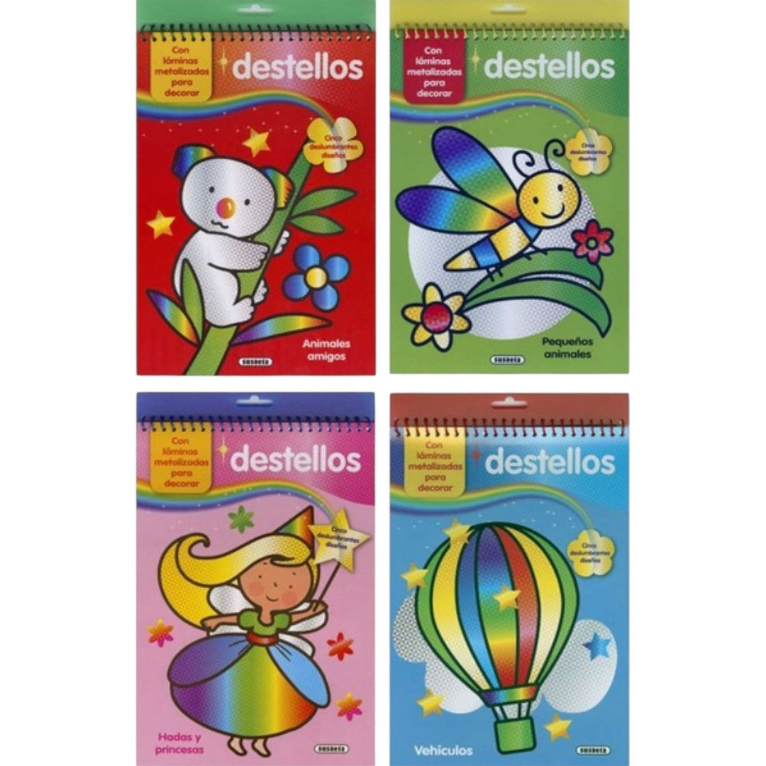 Destellos: Libros de Actividades con Foil