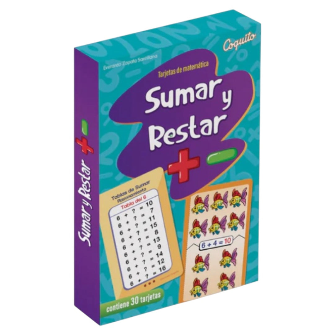 Tarjetas matemática sumar y restar