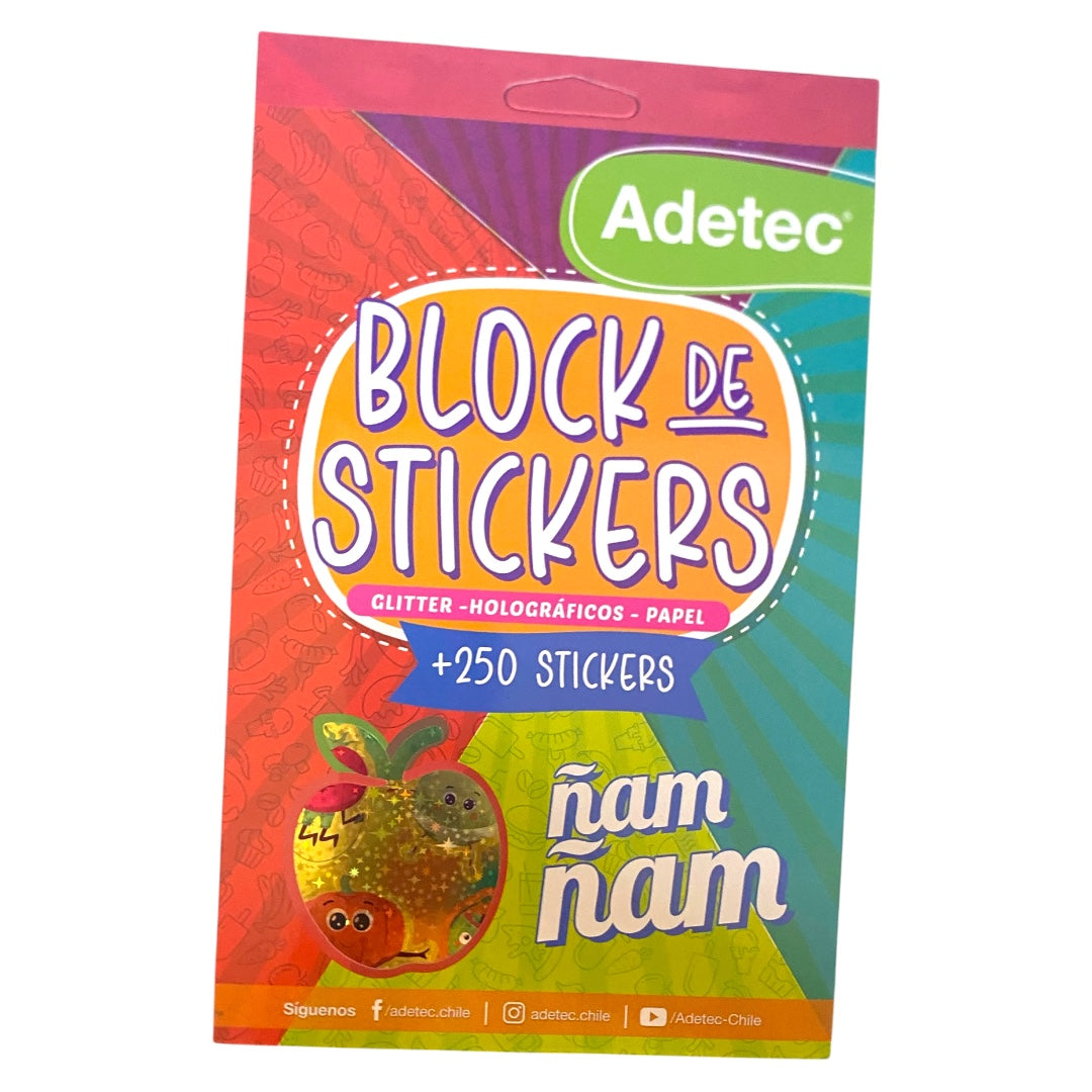 Block de Stickers Frutas Ñam Ñam