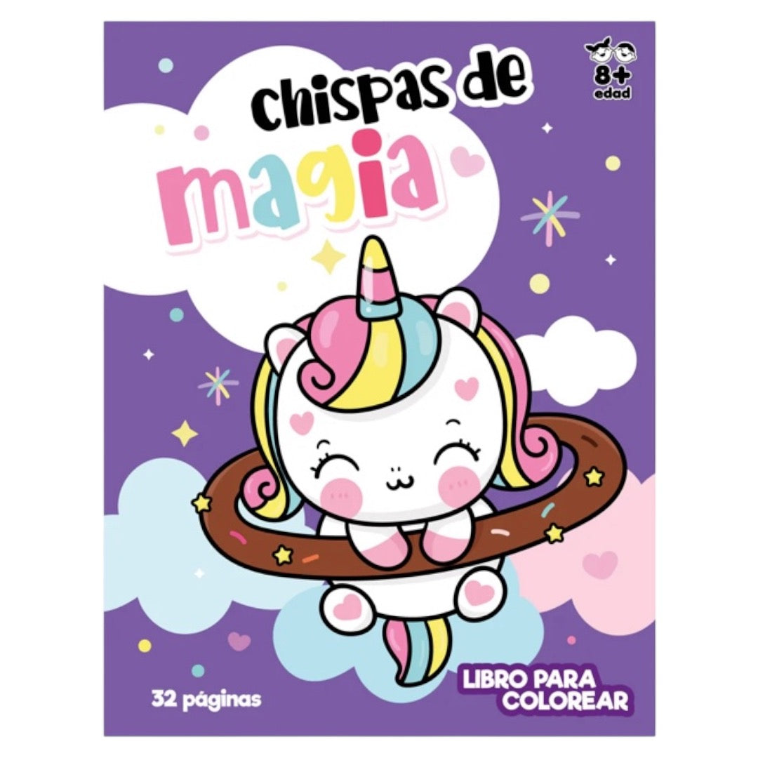 Libro para colorear : Chispas de Magia