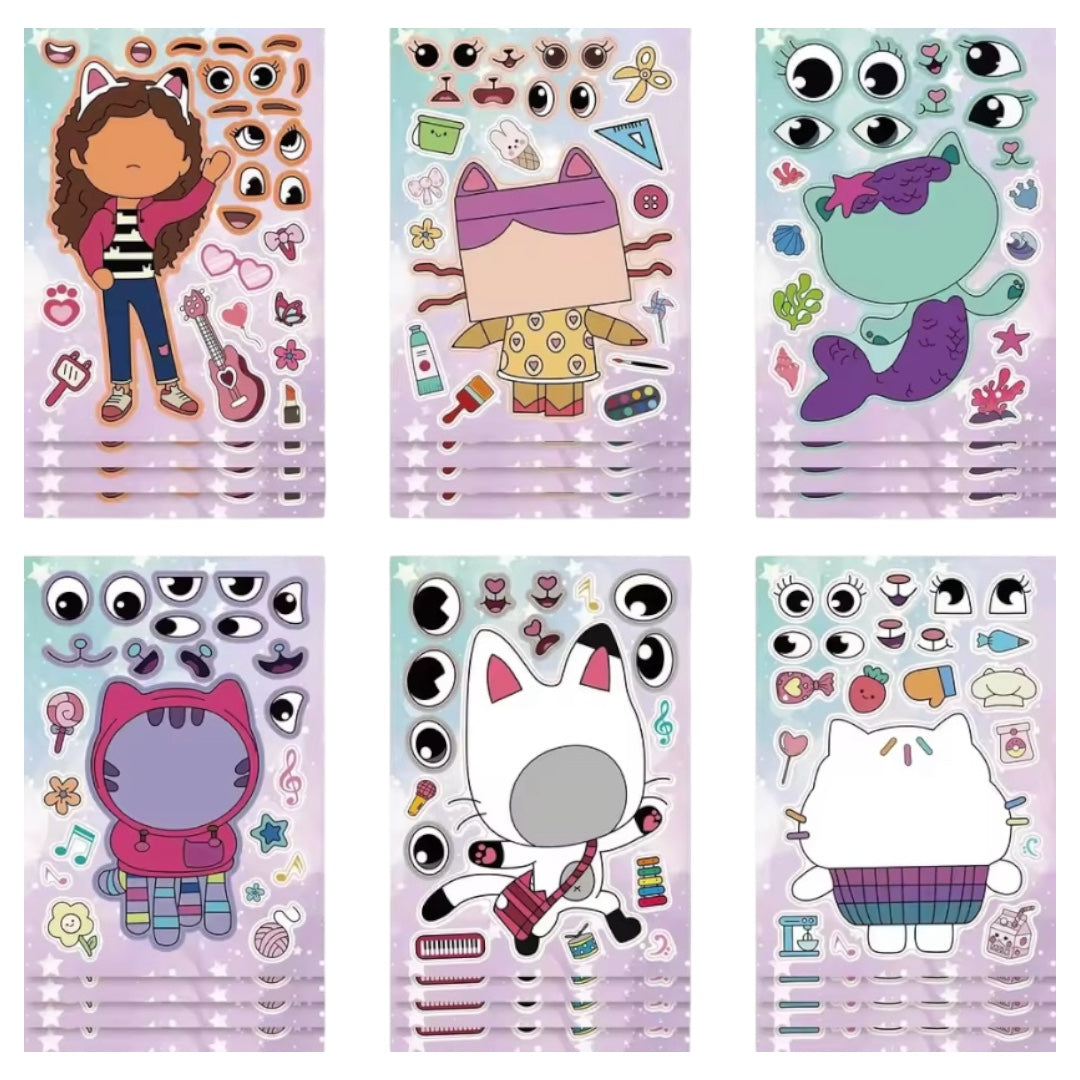 Pack x 6 Stickers La Casa de Muñecas de Gaby