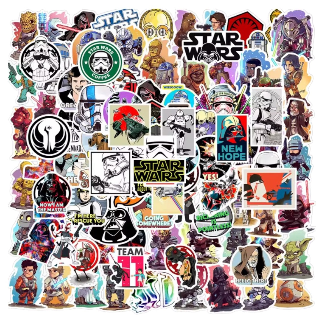 50  Stickers Impermeables - Star Wars