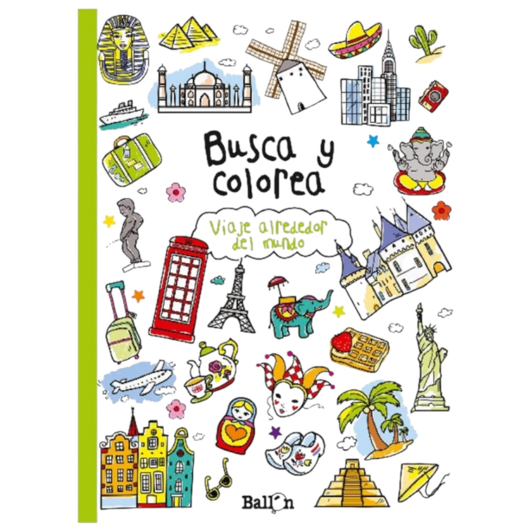 Busca y Colorea - Viaje Alrededor del Mundo
