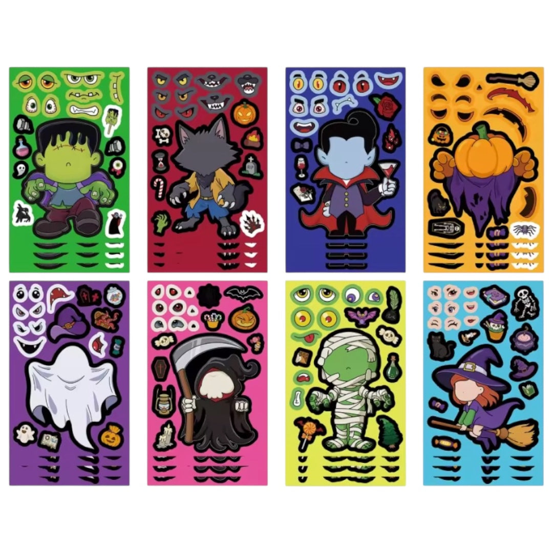 Lámina de Stickers Halloween- Personajes