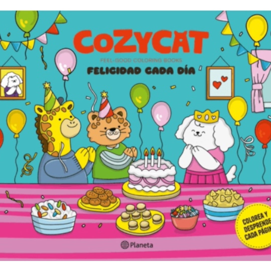 Libro para colorear: Cozy Cat 2. Felicidad cada día