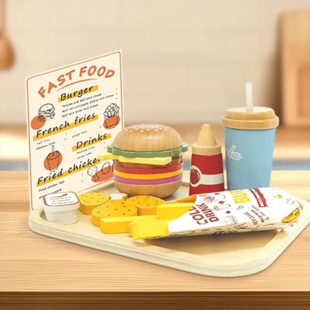 Set de Madera Mi Pequeña Hamburguesa