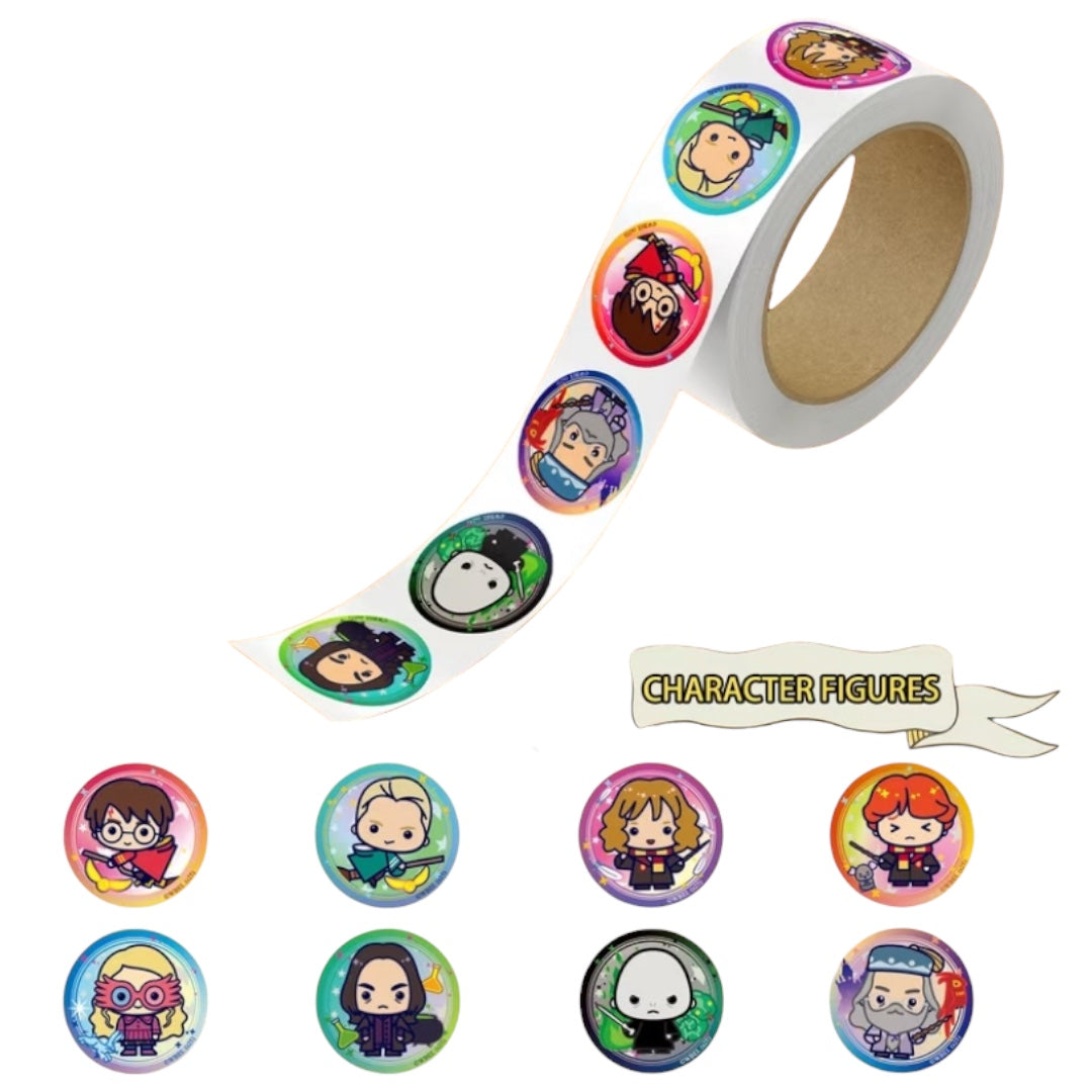 100 stickers en rollo - Harry Potter